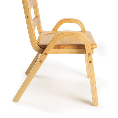 Angeles 11" Wood Classroom Stacking Chair