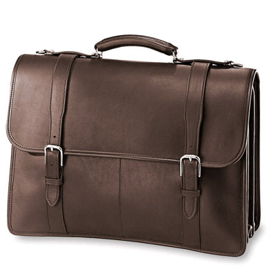 Jack Georges University Oversized Triple Gusset Flap Over Briefcase