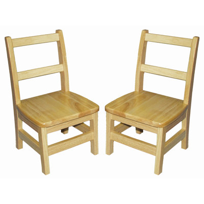 ECR4kids 12" Hardwood Classroom Ladderback Chair