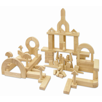 ECR4kids 340 Piece Hardwood Building Block Set