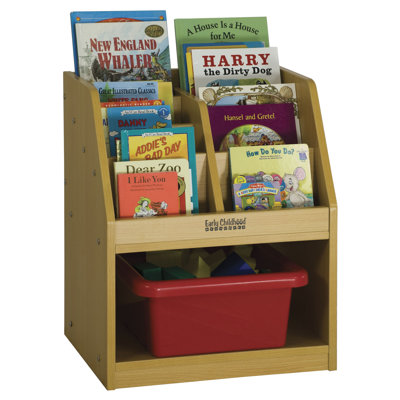 ECR4kids One Sided Book Storage with Reading Sectional