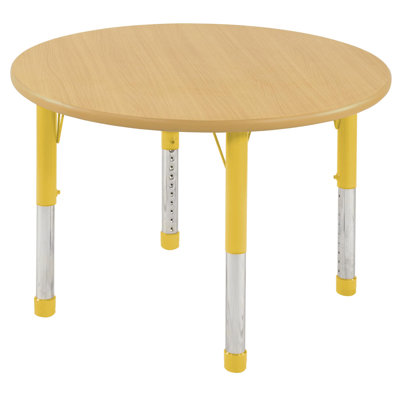 ECR4kids 36" Round Laminate Preschool Table in Maple