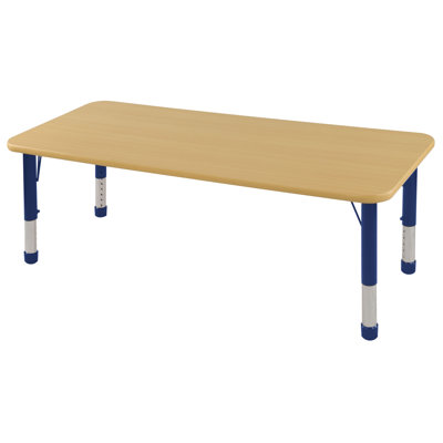 ECR4kids 24x60 Rectangular Adjustable Activity Table in Maple