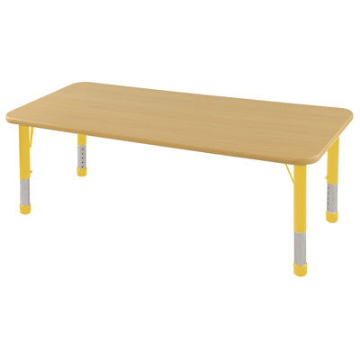ECR4kids 24x60 Rectangular Adjustable Activity Table in Maple