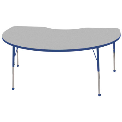 ECR4kids 48 x 72 Kidney Shaped Adjustable Activity Table in Gray