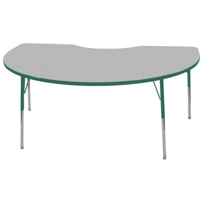 ECR4kids 48 x 72 Kidney Shaped Adjustable Activity Table in Gray