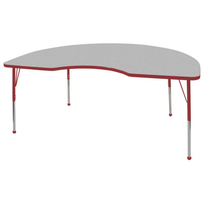 ECR4kids 48 x 72 Kidney Shaped Adjustable Activity Table in Gray
