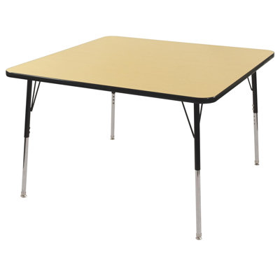 ECR4kids 48" Square Adjustable Activity Table in Maple
