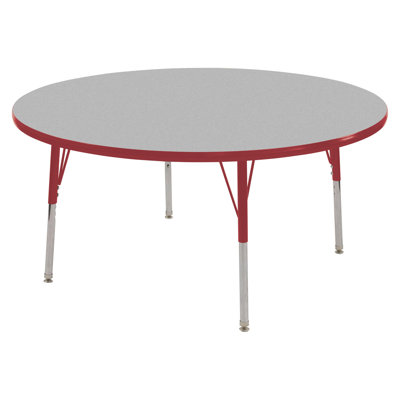 ECR4kids 48" Round Adjustable Activity Table in Gray
