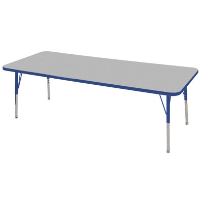 ECR4kids 30" x 72" Rectangular Adjustable Activity Table in Gray