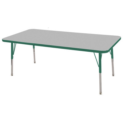 ECR4kids 30" x 60" Rectangular Adjustable Activity Table in Gray