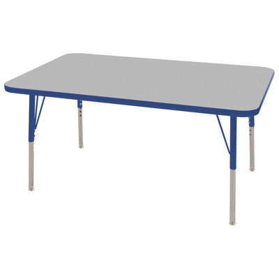 ECR4kids 30" x 48" Rectangular Adjustable Activity Table in Gray
