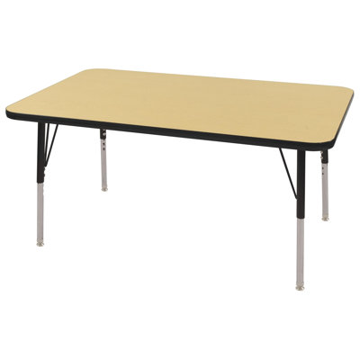 ECR4kids 30" x 48" Rectangular Adjustable Activity Table in Maple