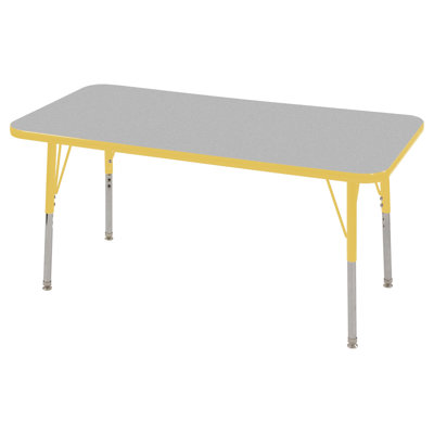 ECR4kids 24" x 48" Rectangular Adjustable Activity Table in Gray