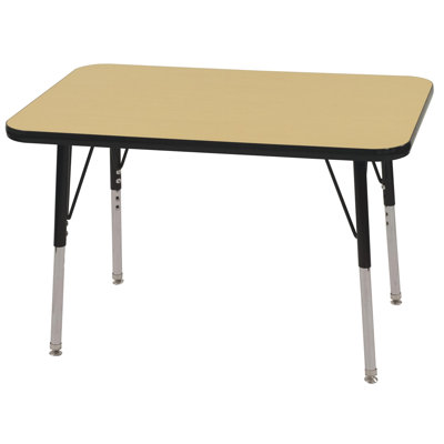 ECR4kids 24x36 Rectangular Adjustable  Activity Table in Maple
