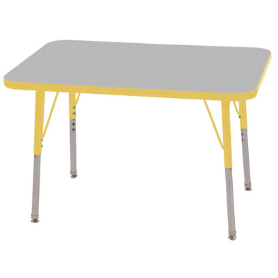 ECR4kids 24x36 Rectangular Adjustable  Activity Table in Gray