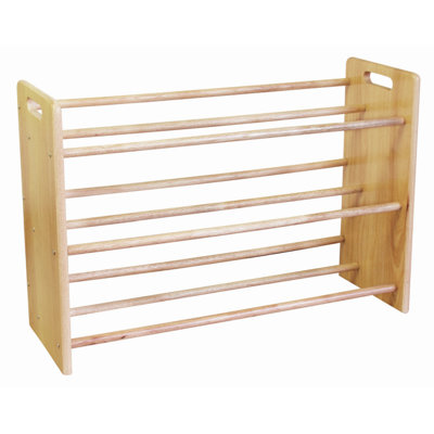 ECR4kids 3-Tier Wood Rack w/12 Assorted Color Bins & Lids