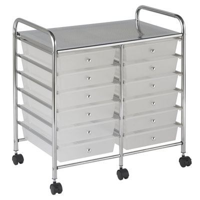 ECR4kids 12-Drawer Double-Wide Mobile Organizer