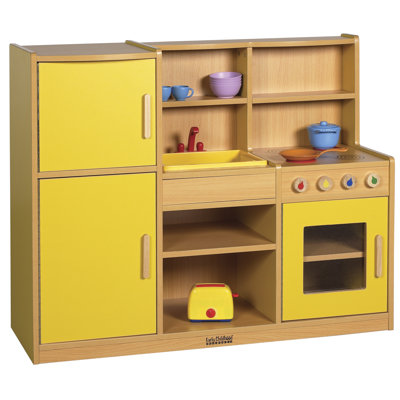 ECR4kids Colorful Essentials 4-in-1 Play Kitchen