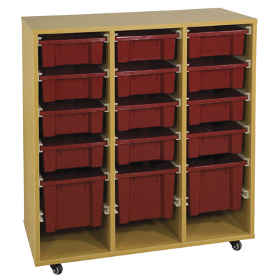 ECR4kids Storage Trolley with 15 Trays