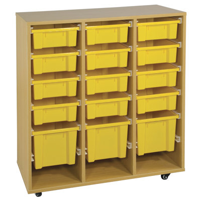 ECR4kids Storage Trolley with 15 Trays