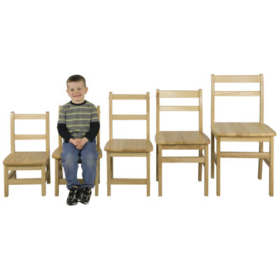 ECR4kids 16" Hardwood Classroom Ladderback Chair