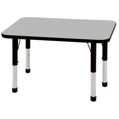 ECR4kids 24x36 Rectangular Adjustable  Activity Table in Gray