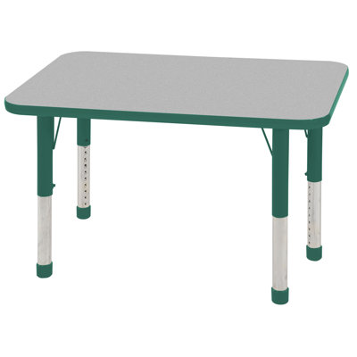 ECR4kids 24x36 Rectangular Adjustable  Activity Table in Gray