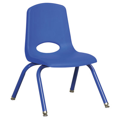ECR4kids 12" Plastic Stack Chair with Matching Painted Legs
