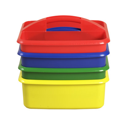 ECR4kids Two Compartment Large Plastic Art Caddy