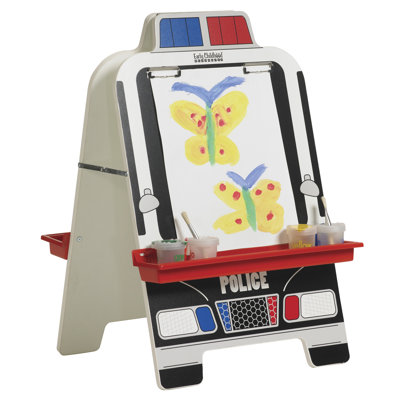 ECR4kids Police Car Easel with Paint Crate