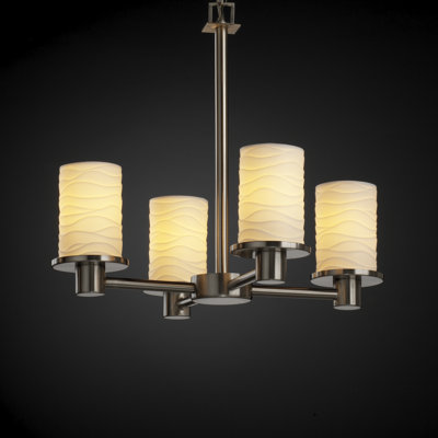 Justice Design Group Rondo Limoges 4 Light Chandelier