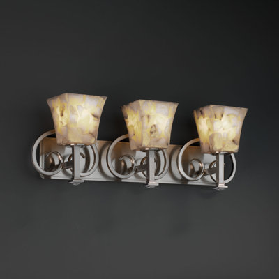 Justice Design Group Alabaster Rocks Heritage 3 Light Bath Vanity