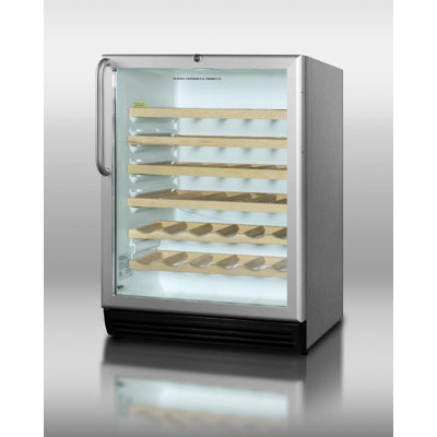 Summit Appliance Wine Cellar with Automatic Defrost in Stainless Steel