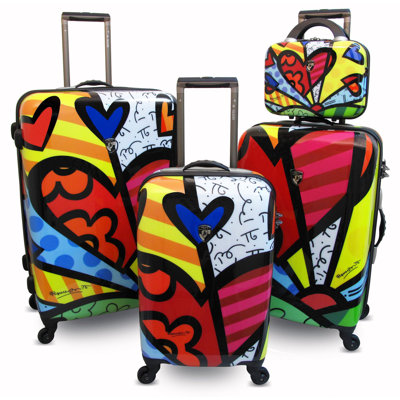 Britto Collection By Heys USA 4 Piece Spinner Luggage Set