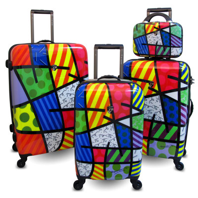 Britto Collection By Heys USA 4 Piece Spinner Luggage Set