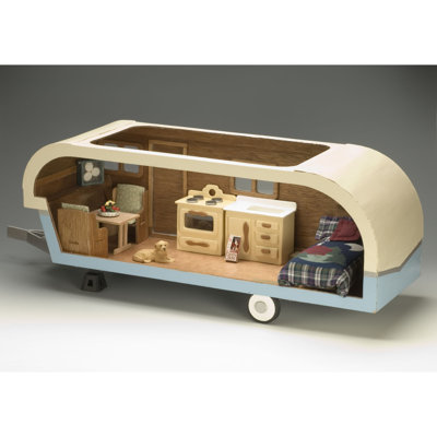 Greenleaf Dollhouses Vintage Travel Trailer Dollhouse Kit