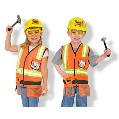 Melissa and Doug Construction Worker Role Play Costume Set