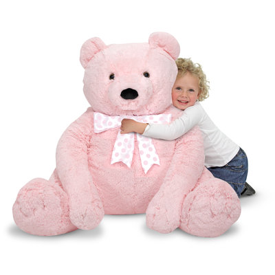 Melissa and Doug Jumbo Pink Teddy Bear