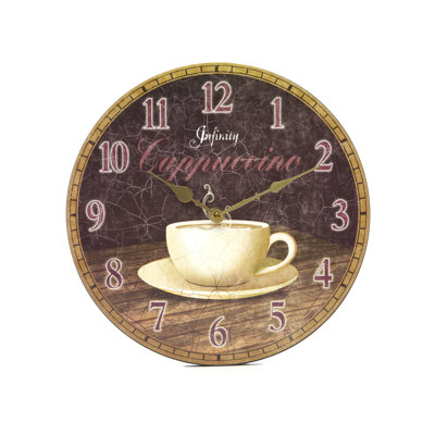 Infinity Instruments Dreamy Cappuccino Wall Clock