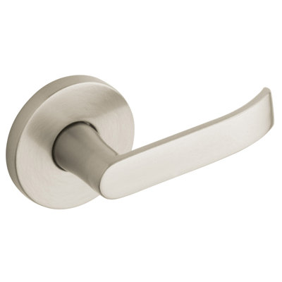 Baldwin Contemporary Half Dummy Lever with Left Handling in Satin Nickel