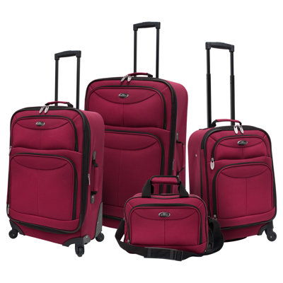 U.S. Traveler Fashion 4 Piece Spinner Luggage Set