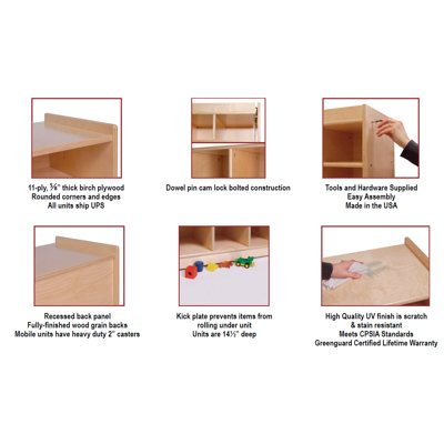 Steffy Wood Products 2 Shelf Storage - RTA