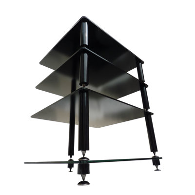 NorStone Bergen 2 4-Shelf Hifi Stand in Glossy Black