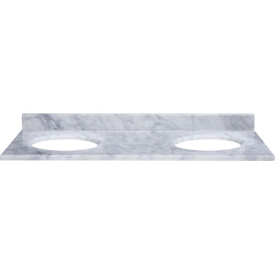 Xylem 61" Marble Vanity Top for Undermount Sinks with Backsplash