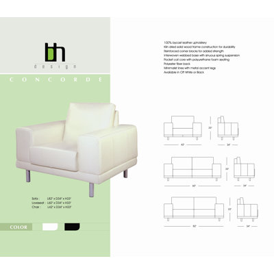 Hokku Designs Concorde Leather Chair