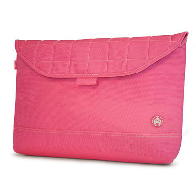 Mobile Edge SUMO 17" Nylon Sleeve in Pink with White Stitching