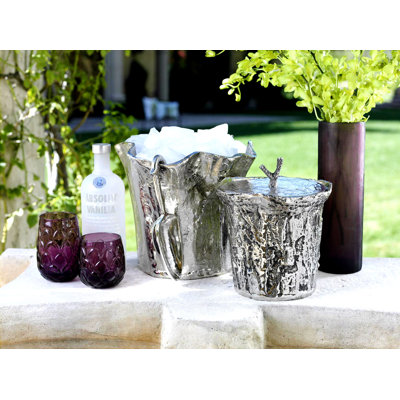 Zodax Artisan Aluminum Ice Bucket with Lid