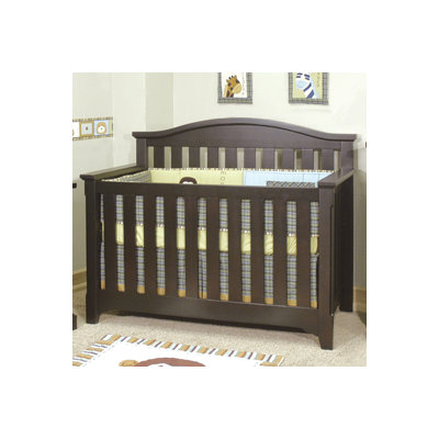 Child Craft Hawthorne Two Piece Lifetime Convertible Crib Set in Espresso Pine