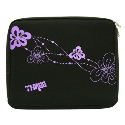 Three Flower Power Netbook and iPad Neoprene Sleeve
